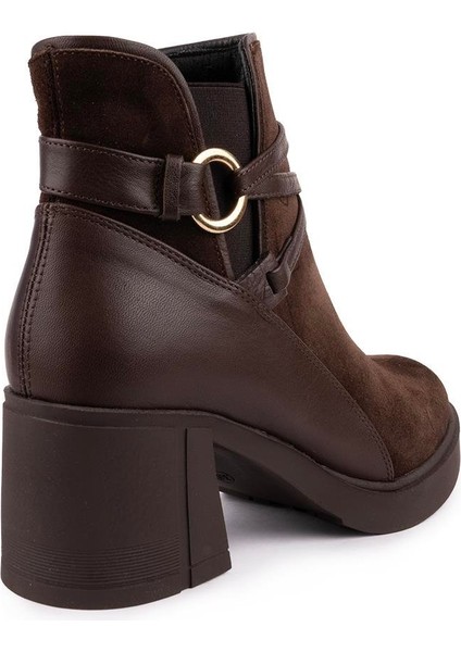 Hakiki Deri Modern Rahat Süet Bot Kahve Süet 152135 indirimleri