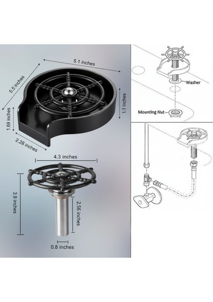 Yüksek Basınçlı Otomatik Bardak Yıkama Aparatı modelleri