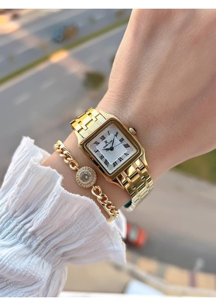 Çelik Kordon 30 mt Suya Dayanıklı Kadın Kol Saati+Bileklik BF.GF.10814.3 fiyatları