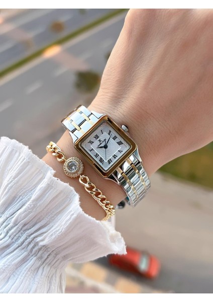 Çelik Kordon 30 mt Suya Dayanıklı Kadın Kol Saati+Bileklik BYN.10814.4 fiyatları