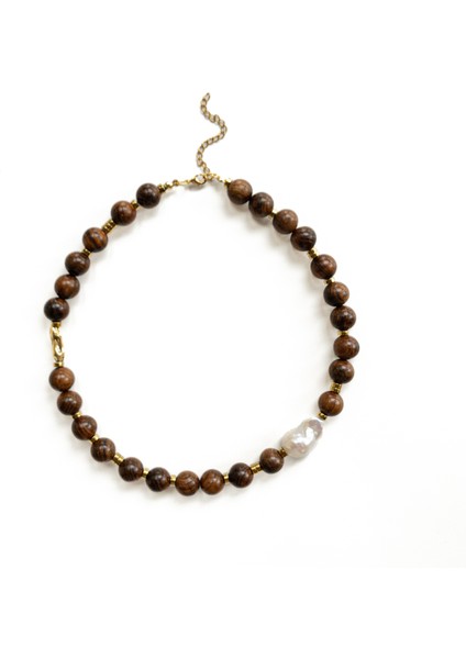 Hena – Ud Ağacı, Hematit & Barok Inci Kolye fiyatları