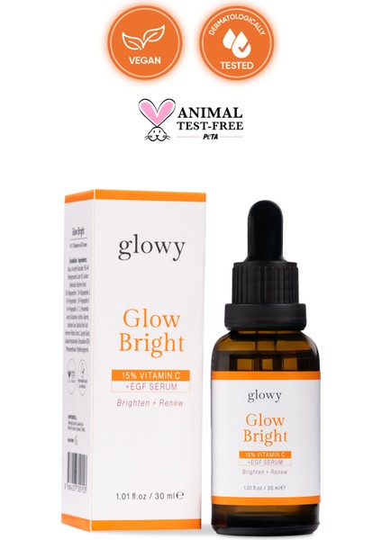 Glow Bright 15% C Vitamini + Egf Içeren Aydınlatıcı Serum 30ML fiyatları
