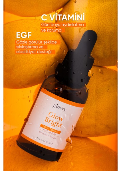 Glow Bright 15% C Vitamini + Egf Içeren Aydınlatıcı Serum 30ML indirimleri