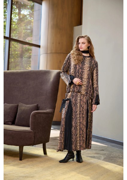 Desenli Etek Takım Desenli Siyah 38003 fiyatları