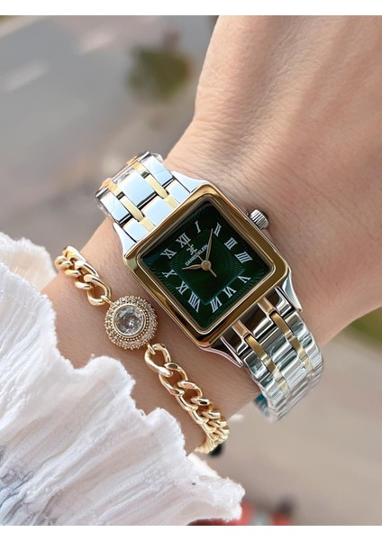 Çelik Kordon 30 mt Suya Dayanıklı Kadın Kol Saati+Bileklik BYN.10814.5