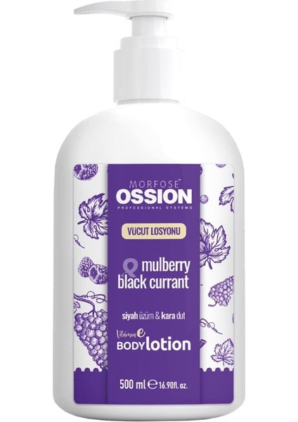 Ossıon Vücut Losyonu 500ML Siyah Üzüm & Karadut