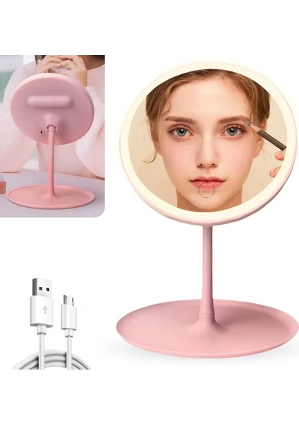 Yeni Işıklı Makyaj Aynası Beyaz LED Gün Işığı Makyaj Aynası Çıkarılabilir/saklama Tabanı 3 Modlu Işıklı Ayna fırsatları