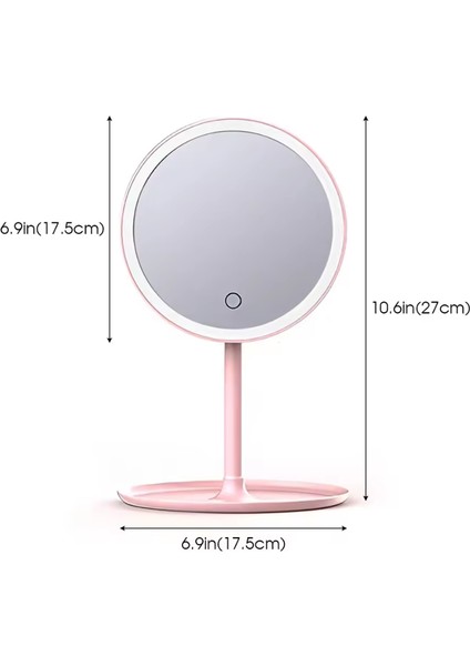 Yeni Işıklı Makyaj Aynası Beyaz LED Gün Işığı Makyaj Aynası Çıkarılabilir/saklama Tabanı 3 Modlu Işıklı Ayna indirimleri