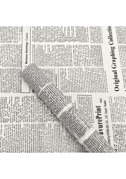 Gazete Desenli Çiçek Ambalaj Kağıdı 5li, Çift Baskı Mat Opp Hediye Buket Kağıdı, Beyaz, 58X58 cm indirimleri