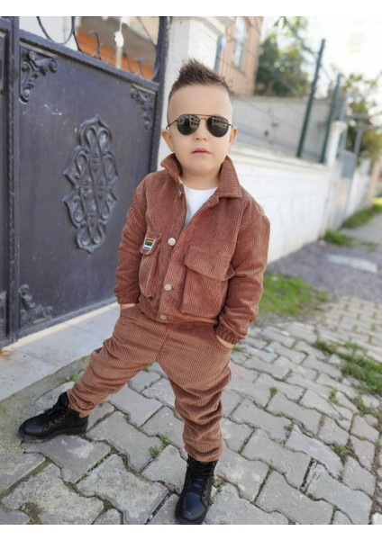 Kışlık Kadife Ceket / Pantolon / 3 Ip Sweatshirt Likralı - 3'lü Alt Üst Takım - Bayramlık modelleri