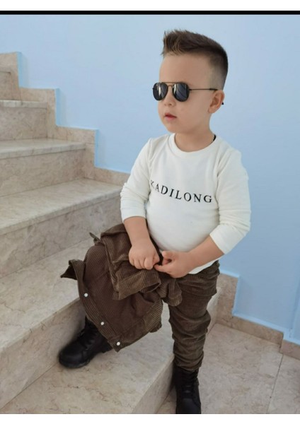 Kışlık Kadife Ceket / Pantolon / 3 Ip Sweatshirt Likralı - 3'lü Alt Üst Takım - Bayramlık fırsatları