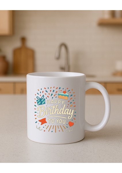 Beyaz Kupa Bardak (Happy Birthday) fiyatları