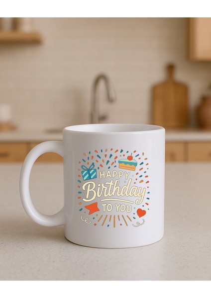 Beyaz Kupa Bardak (Happy Birthday) fırsatları