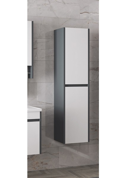 Estella Antrasit 140 cm Mdf Banyo Boy Dolabı**demonte Değil** (Hazır Kurulu) modelleri