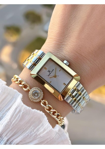 Çelik Kordon 30 mt Suya Dayanıklı Kadın Kol Saati+Bileklik BF.GF.10821.6