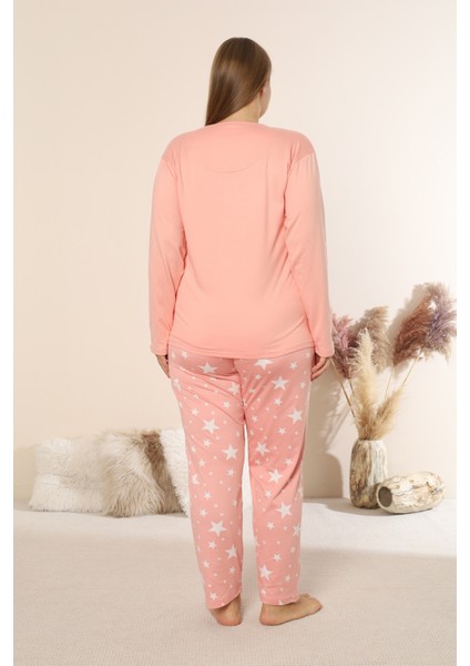 Sandy Soft Termal Kumaş Büyük Beden Kışlık Kadın Pijama Takımı 1300 indirimleri