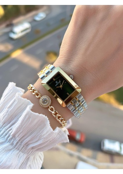 Çelik Kordon 30 mt Suya Dayanıklı Kadın Kol Saati+Bileklik BF.GF.10821.7 fiyatları