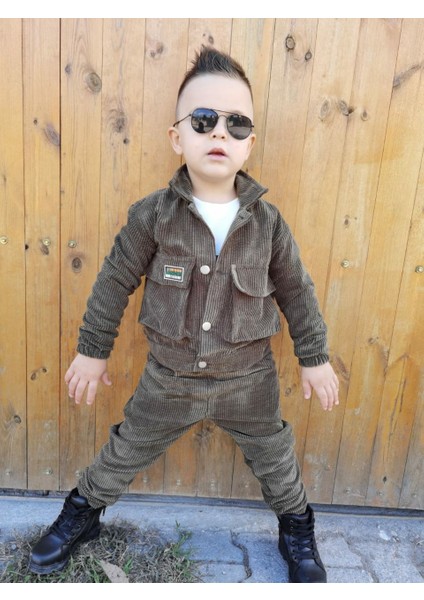 Kışlık Kadife Ceket / Pantolon / 3 Ip Sweatshirt Likralı - 3'lü Alt Üst Takım - Bayramlık indirimleri