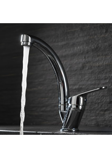 Banora Liza, Krom Kuğu Lavabo Bataryası, Paslanmaz Pirinç Gövde, Su Tasarruflu 360° Döner Musluk modelleri