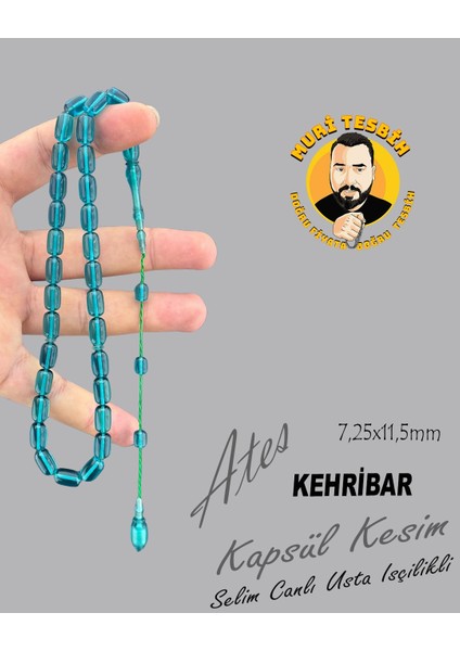 Selim Canlı Ateş Kehribar Kapsül Kesim 7,25X11,50