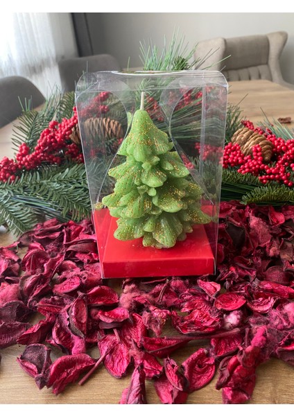 Çam Ağacı Temalı Dekoratif Kutulu Mum indirimleri