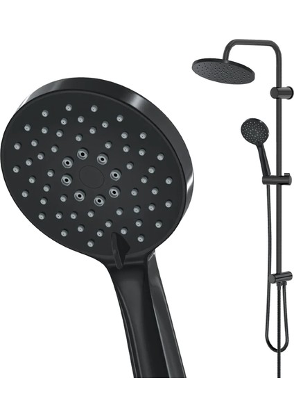 | Valtemo Fonksiyonlu, Yuvarlak, Butonlu Sistem, Siyah Duş Seti Nobel modelleri