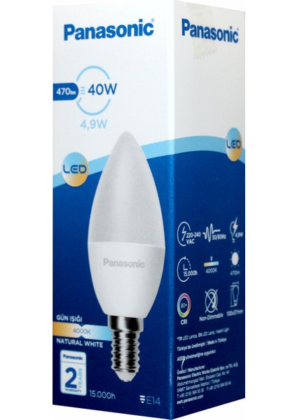 4.9W LED Mum Ampul 4000 Kelvin 10’lu Paket Doğal Işık Enerji Tasarruflu modelleri