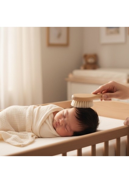 Doğal Keçi Kılı Bebek Saç Fırçası Masaj Etkili fiyatları