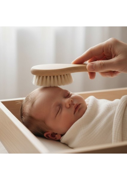 Doğal Keçi Kılı Bebek Saç Fırçası Masaj Etkili modelleri