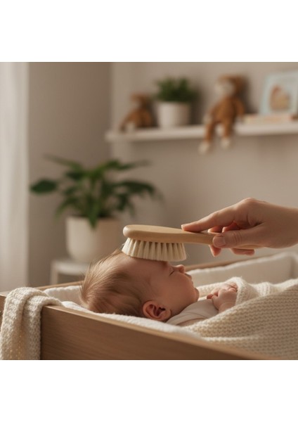 Doğal Keçi Kılı Bebek Saç Fırçası Masaj Etkili fırsatları