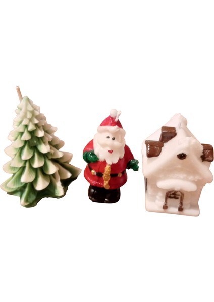 3 Lü Yılbaşı Mum Seti fiyatları