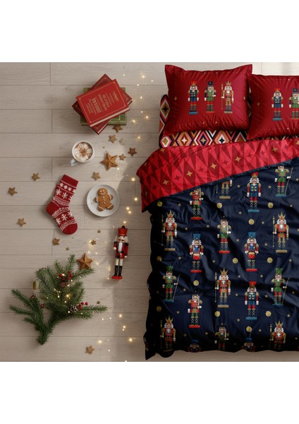 Royal Parade Nevresim Takımı Çift Kişilik - Yılbaşı Temalı – Şık Ambalajlı
