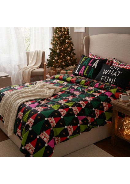 Fa La La Nevresim Takımı Çift Kişilik - Yılbaşı Temalı – Şık Ambalajlı, Hediyeye Uygun modelleri