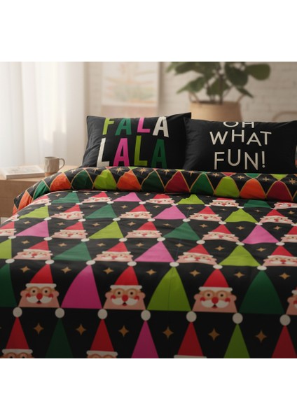 Fa La La Nevresim Takımı Çift Kişilik - Yılbaşı Temalı – Şık Ambalajlı, Hediyeye Uygun