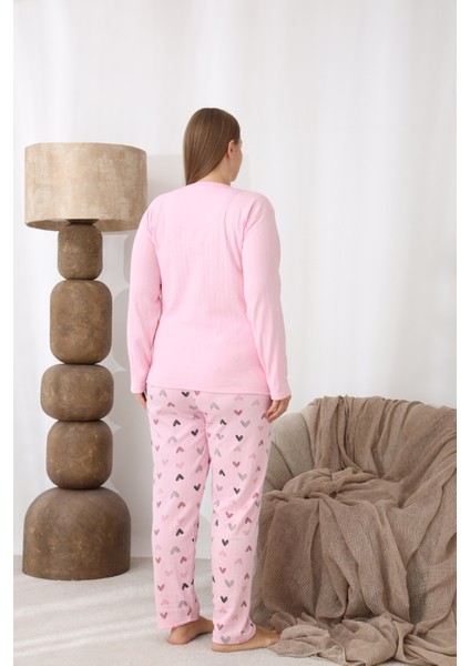 Şardonlu Interlok Kumaş Büyük Beden Kışlık Kadın Pijama Takımı 1160 indirimleri