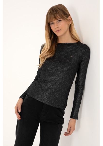 Kadın Siyah Sweatshirt 50309441-VR046 modelleri