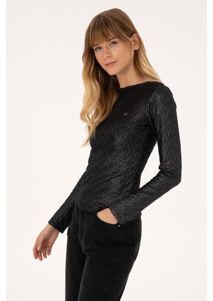 Kadın Siyah Sweatshirt 50309441-VR046 fırsatları