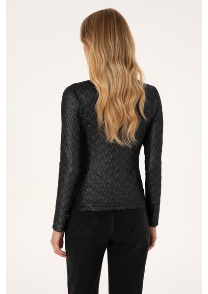 Kadın Siyah Sweatshirt 50309441-VR046