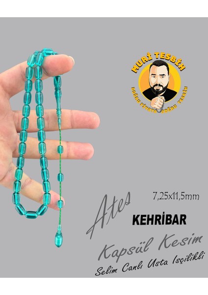 Selim Canlı Ateş Kehribar Kapsül Kesim 7,25X11,50