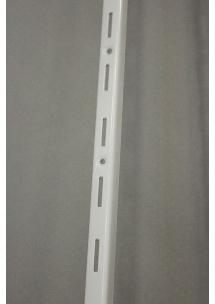 100 cm Beyaz Tek Sıra Delikli Raf Dikme Destek Profili - Raf Direği