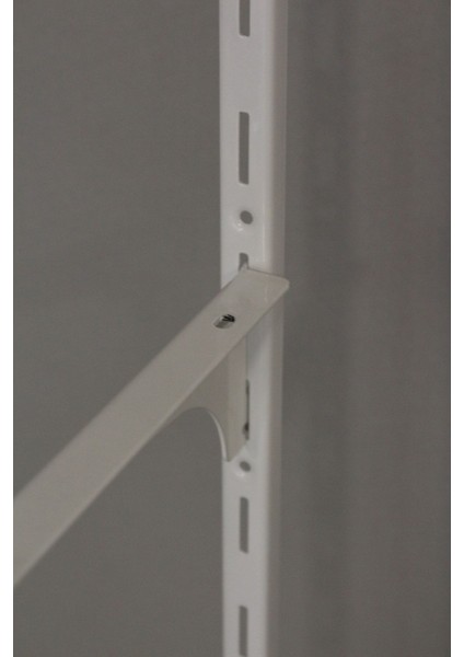 100 cm Beyaz Tek Sıra Delikli Raf Dikme Destek Profili - Raf Direği modelleri
