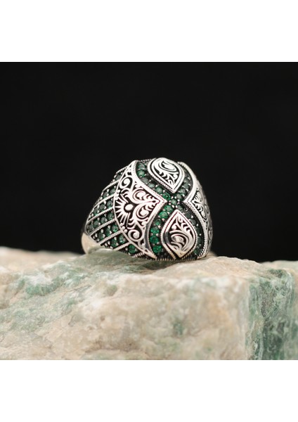 Sonsuzluk Tasarım Zirkon Taşlı 925 Ayar Gümüş Erkek Yüzük fiyatları