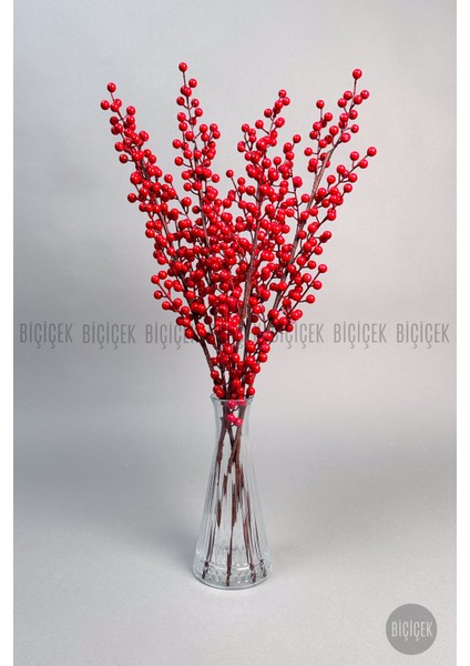 Kokina 80 cm 108 Meyveli Yılbaşı Bitkisi Tek Dal