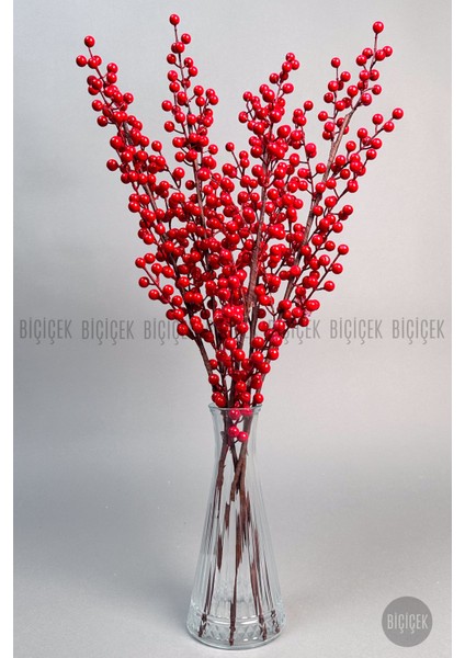 Kokina 80 cm 108 Meyveli Yılbaşı Bitkisi Tek Dal