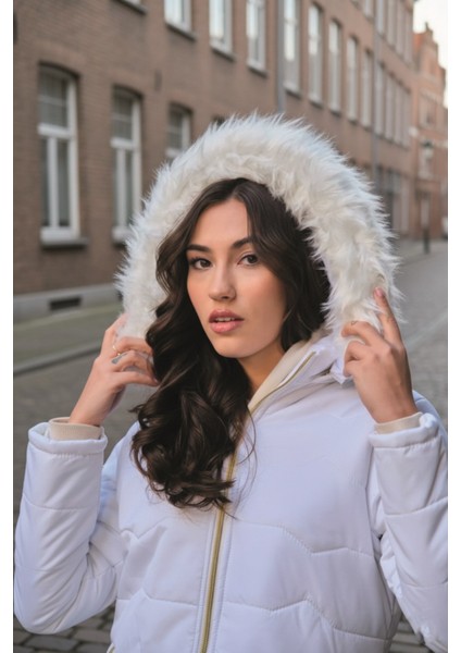 Günlük Kürklü Şişme Kadın Mont fiyatları