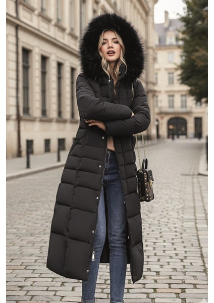 Günlük Kışlık Tam Boy Kadın Şişme Mont