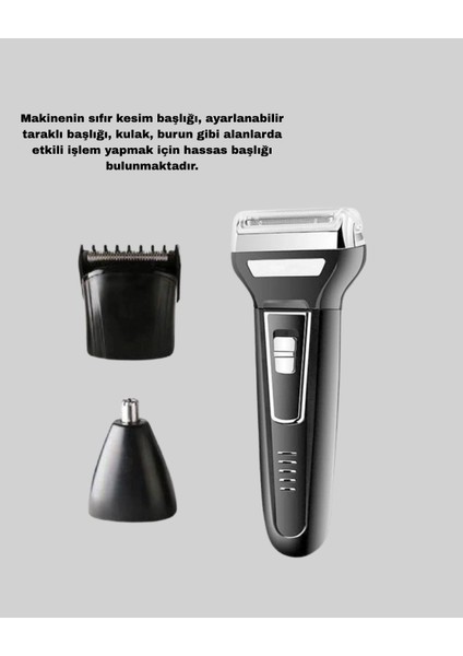 Insua Erkek Bakım Seti – 3 Başlıklı Şarjlı Tıraş Makinesi, 60 Dakika Kablosuz Kullanım fiyatları