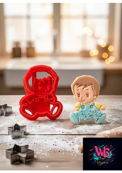 Erkek Bebek Kurabiye Kalıbı ve Şeker Hamuru Şekillendiri