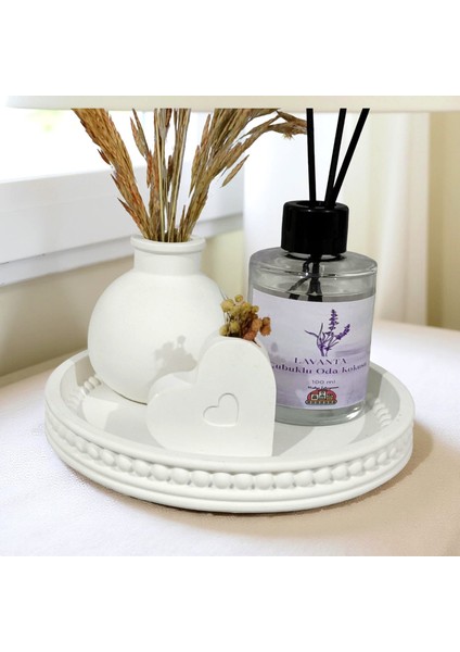 Lavanta Kokulu Çubuklu Oda Kokusu + Taş Tozu Dekor Seti – %100 Dayanıklı Premium Tasarım