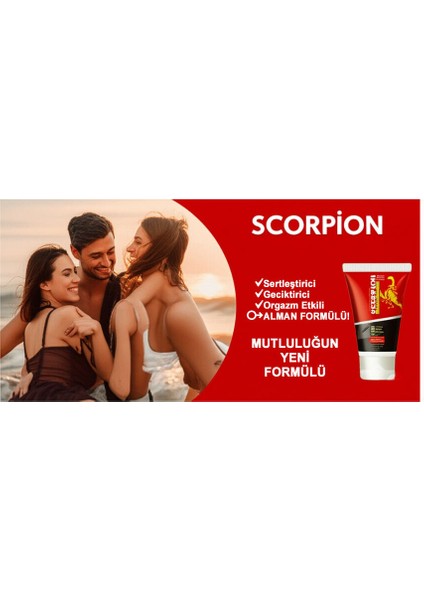 Scorpion Erkeklere Özel Geciktiricili ve Sertleştiren Bakım Kremi 50 ml x 2 Ad.+Lustra Masaj Yağı fiyatları